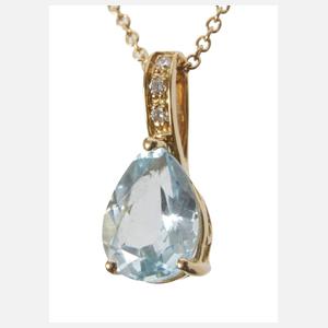 Anhänger mit Topas an Kette