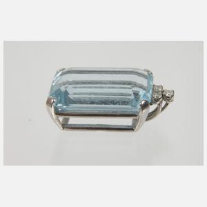 Anhänger mit Aquamarin und Diamanten