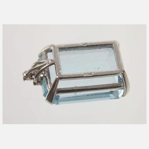 Anhänger mit Aquamarin und Diamanten