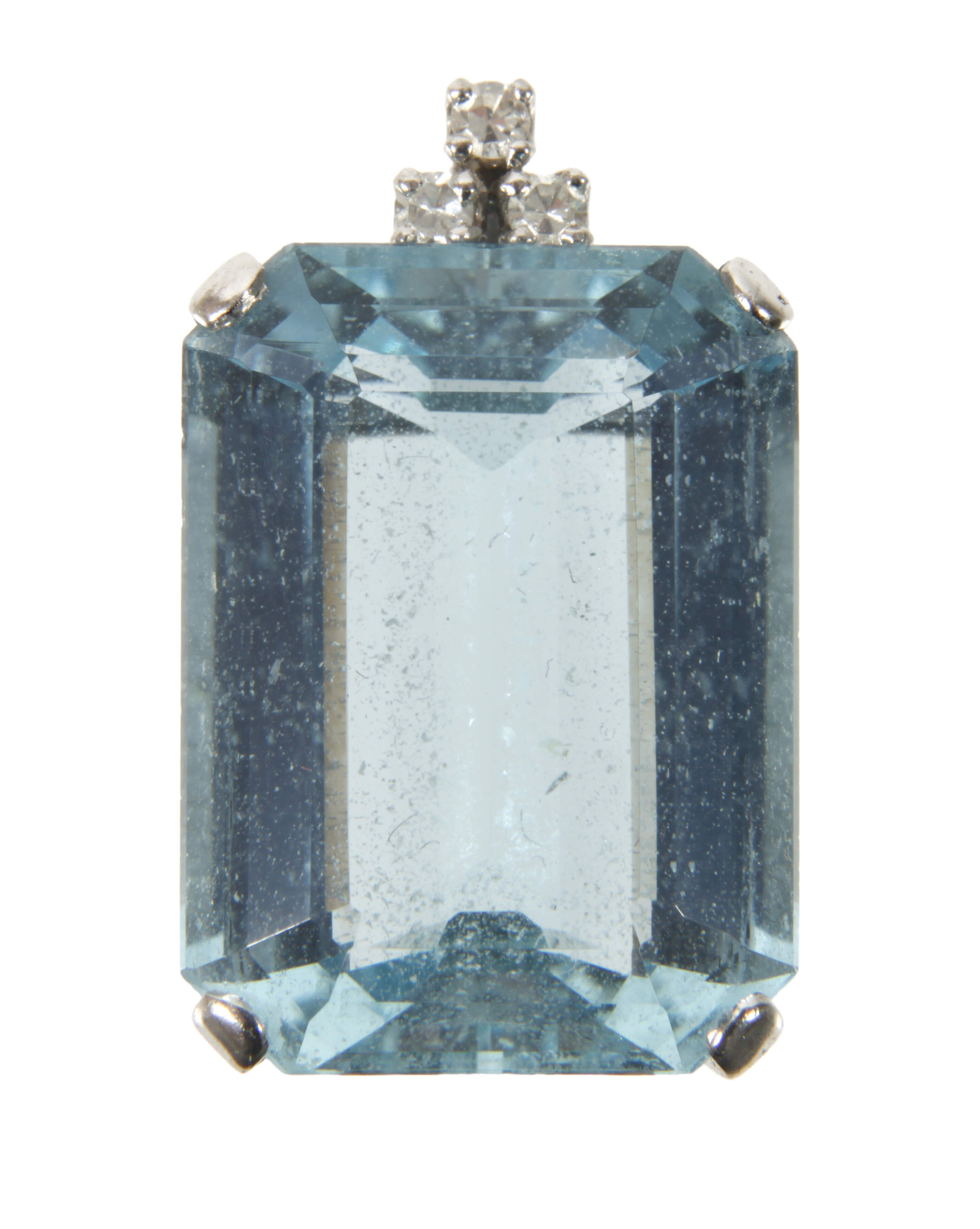 Anhänger mit Aquamarin und Diamanten