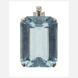 Anhänger mit Aquamarin und Diamanten