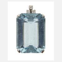 Anhänger mit Aquamarin und Diamanten111