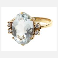 Damenring mit Aquamarin und Brillanten111