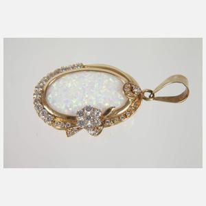 Anhänger mit Edelopal und Steinbesatz