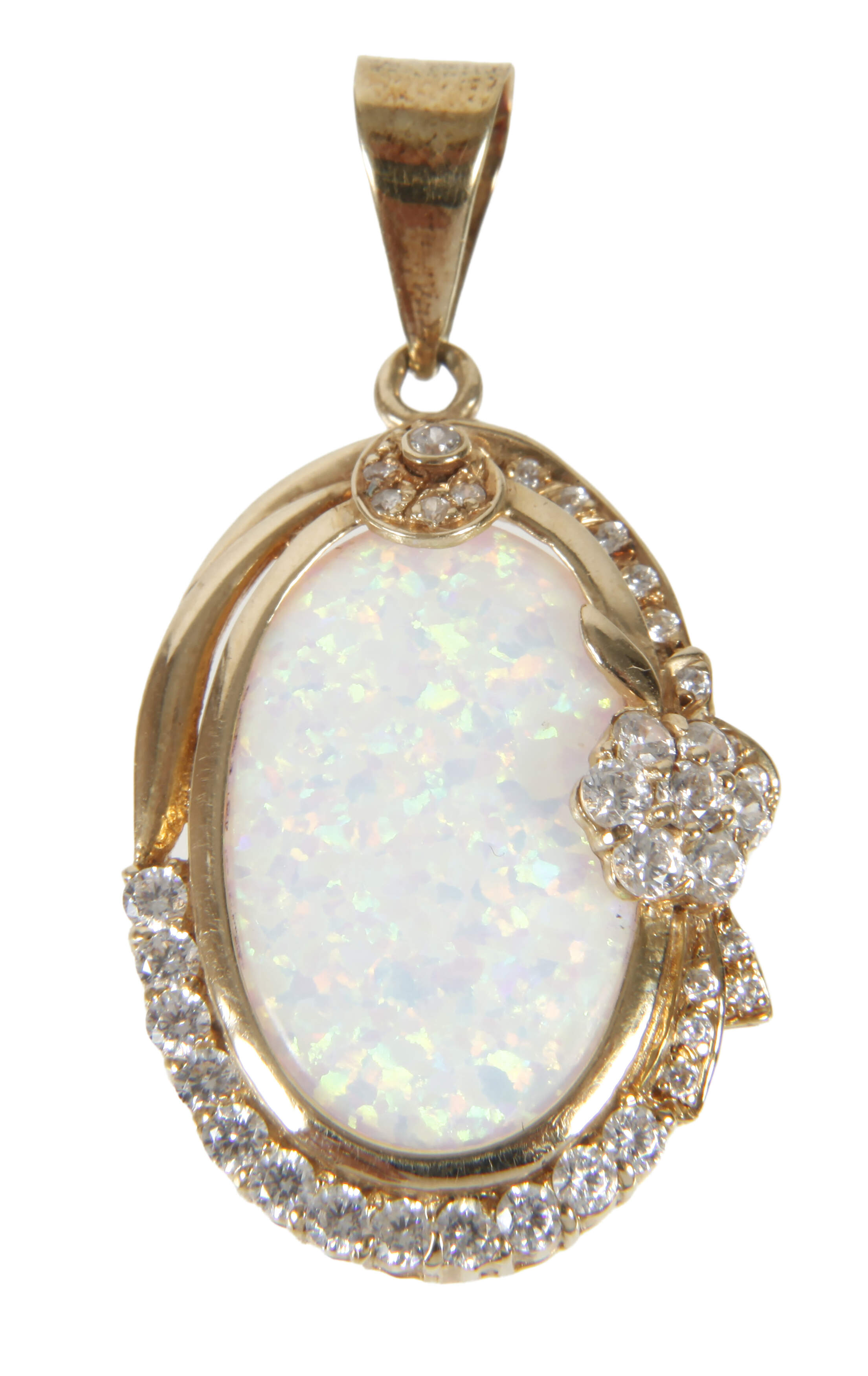 Anhänger mit Edelopal und Steinbesatz