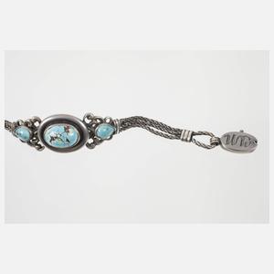 Konvolut Silberschmuck mit Türkisen