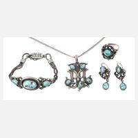 Konvolut Silberschmuck mit Türkisen111