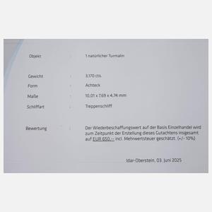 Drei facettierte Turmaline