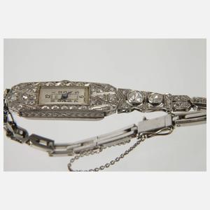 Fric, Damenuhr Platin mit Diamanten