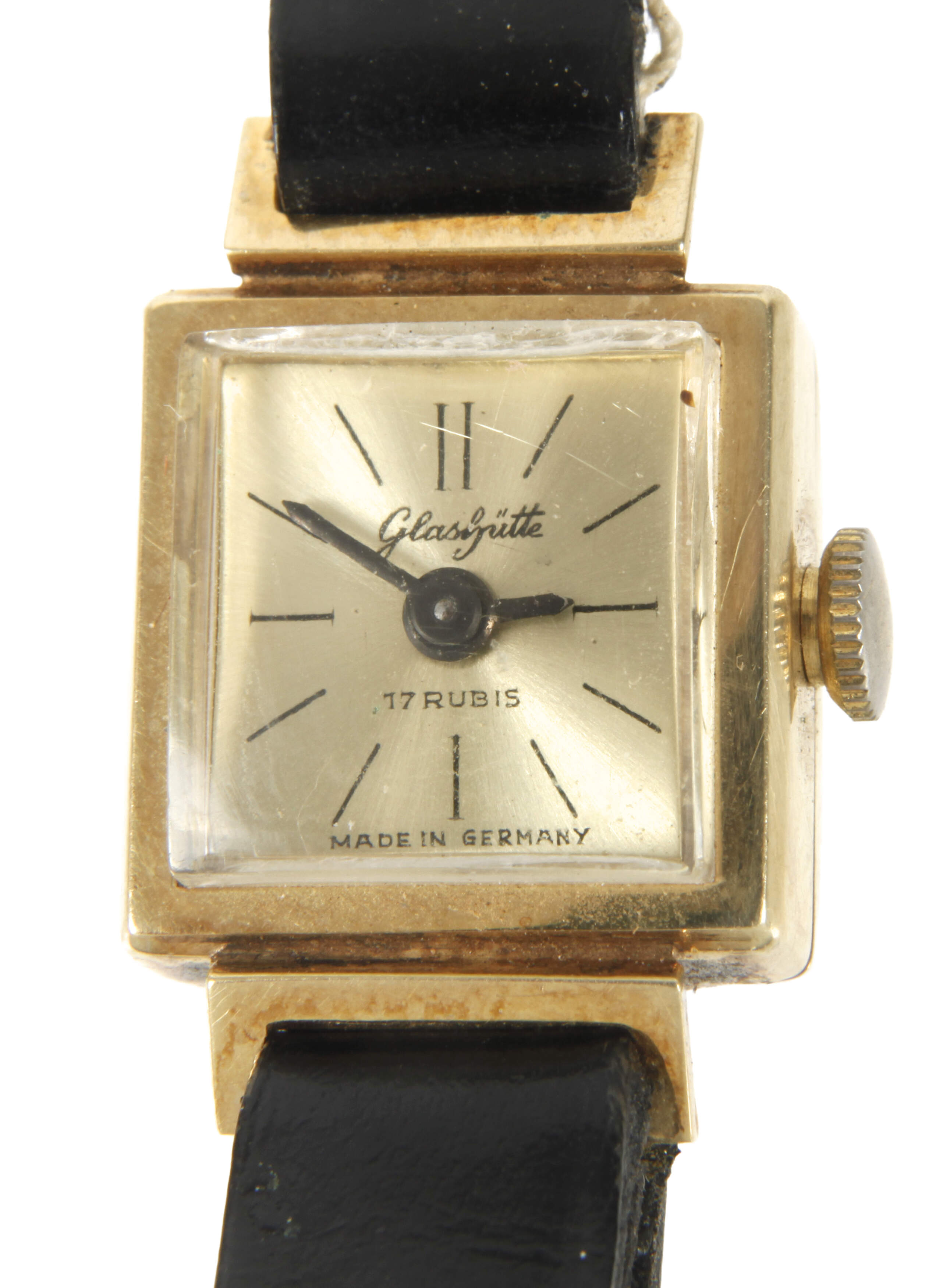 Glashütte, Damenarmbanduhr Gold