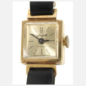 Glashütte, Damenarmbanduhr Gold