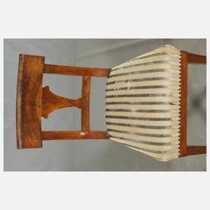 Satz von fünf Stühlen Biedermeier