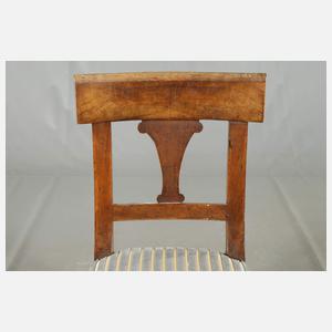 Satz von fünf Stühlen Biedermeier