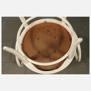 Satz von sechs Thonet Armlehnstühlen