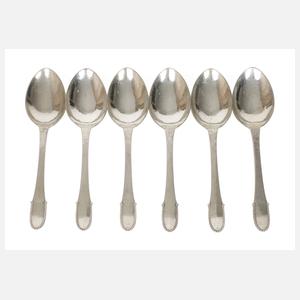 Georg Jensen sechs Menülöffel "Kugel"