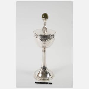 Übergroßer Silberpokal Jugendstil
