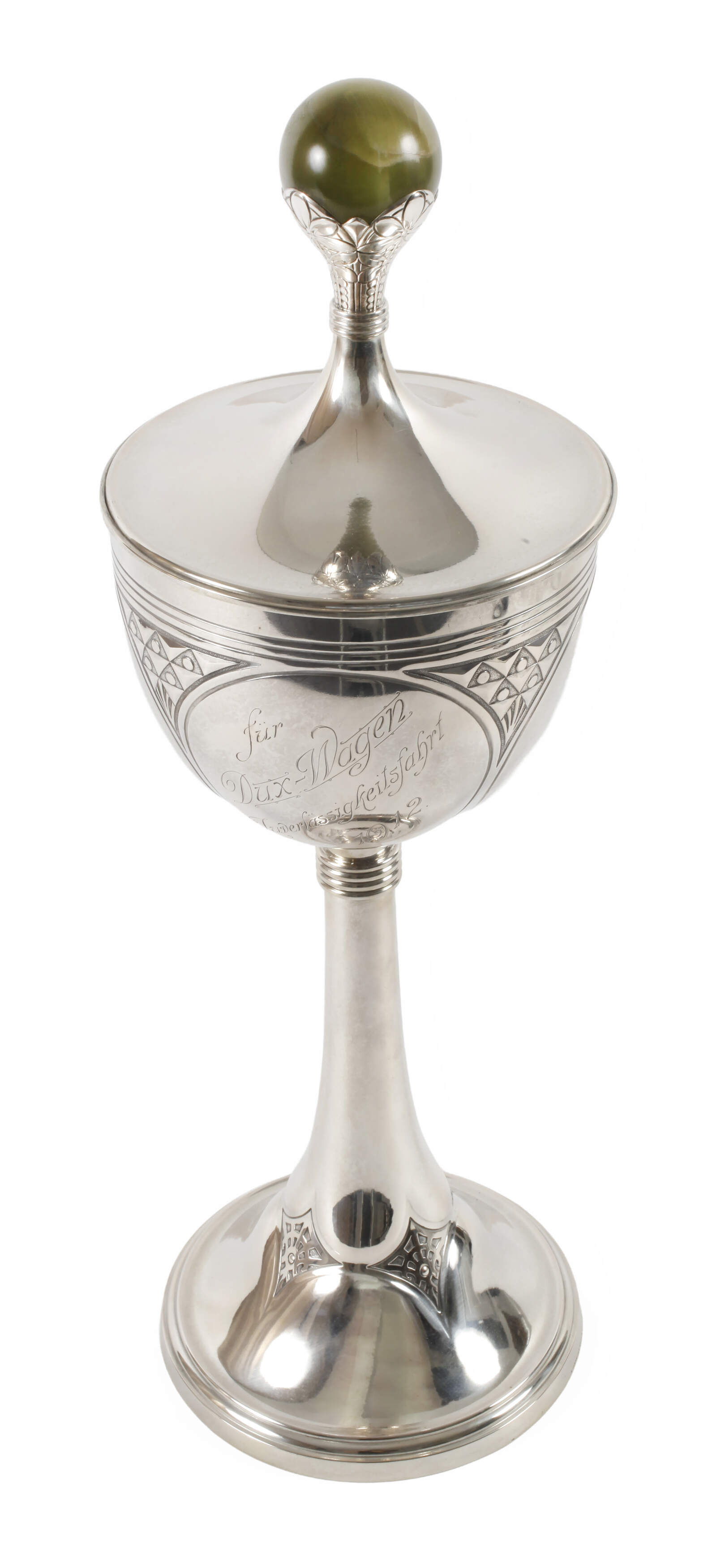 Übergroßer Silberpokal Jugendstil