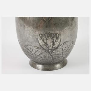 Kayserzinn große Vase Jugendstil