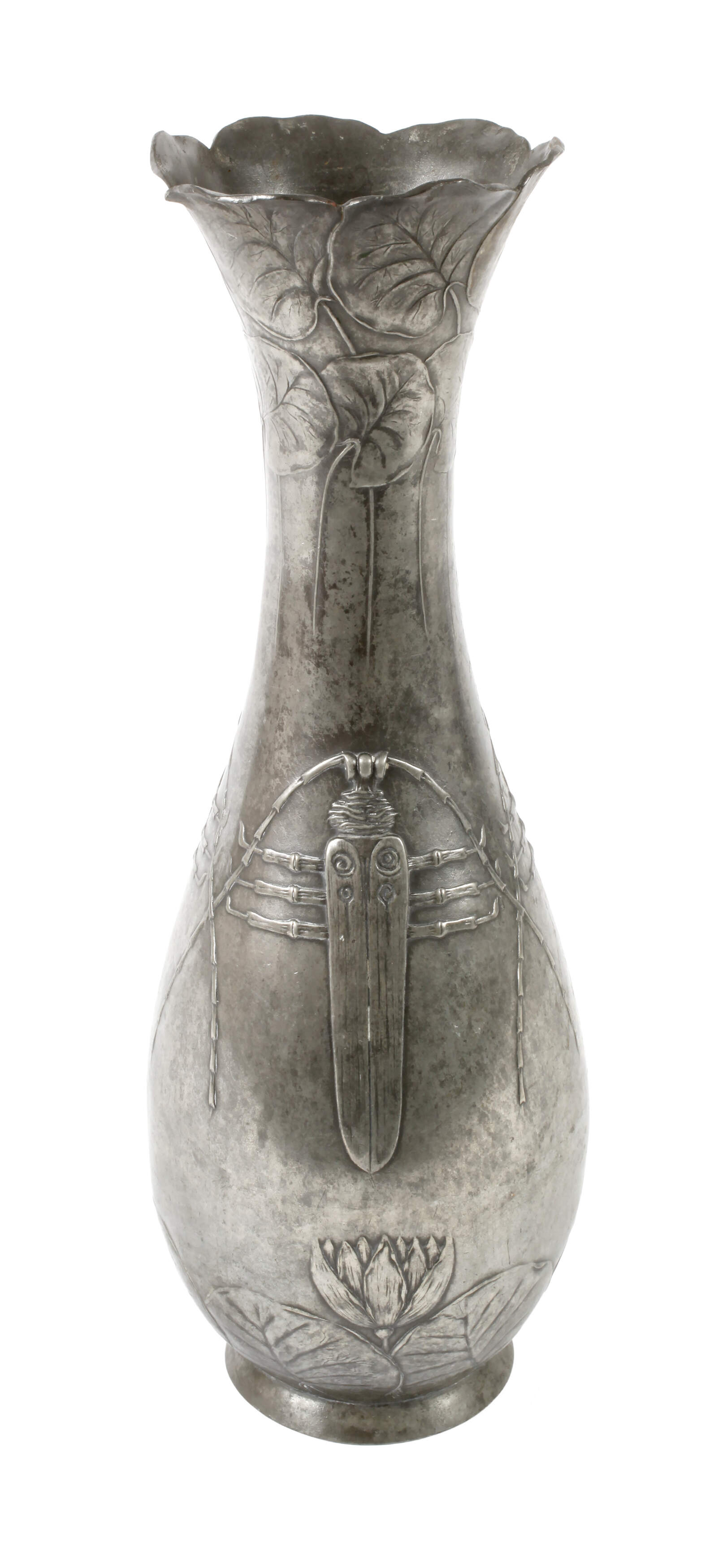 Kayserzinn große Vase Jugendstil