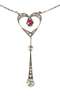 Jugendstil-Collier mit Rubin und Diamanten