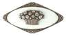 Jugendstil-Brosche mit guillochiertem Emaille