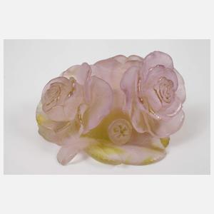 Daum Nancy Vase und Kerzenleuchter Pâte de verre