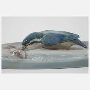 Figürliches Schreibzeug mit Eisvogel