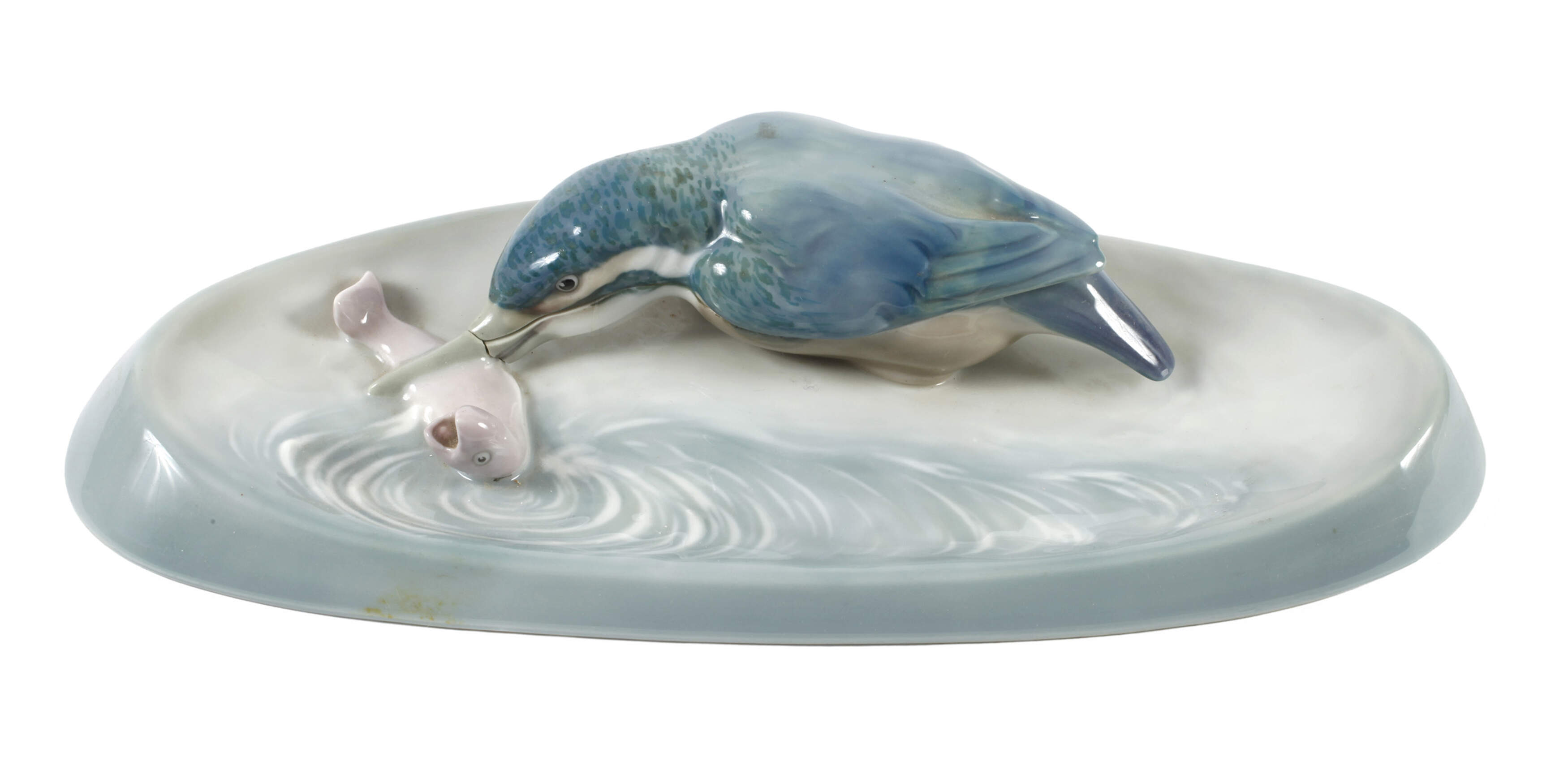 Figürliches Schreibzeug mit Eisvogel