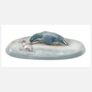 Figürliches Schreibzeug mit Eisvogel