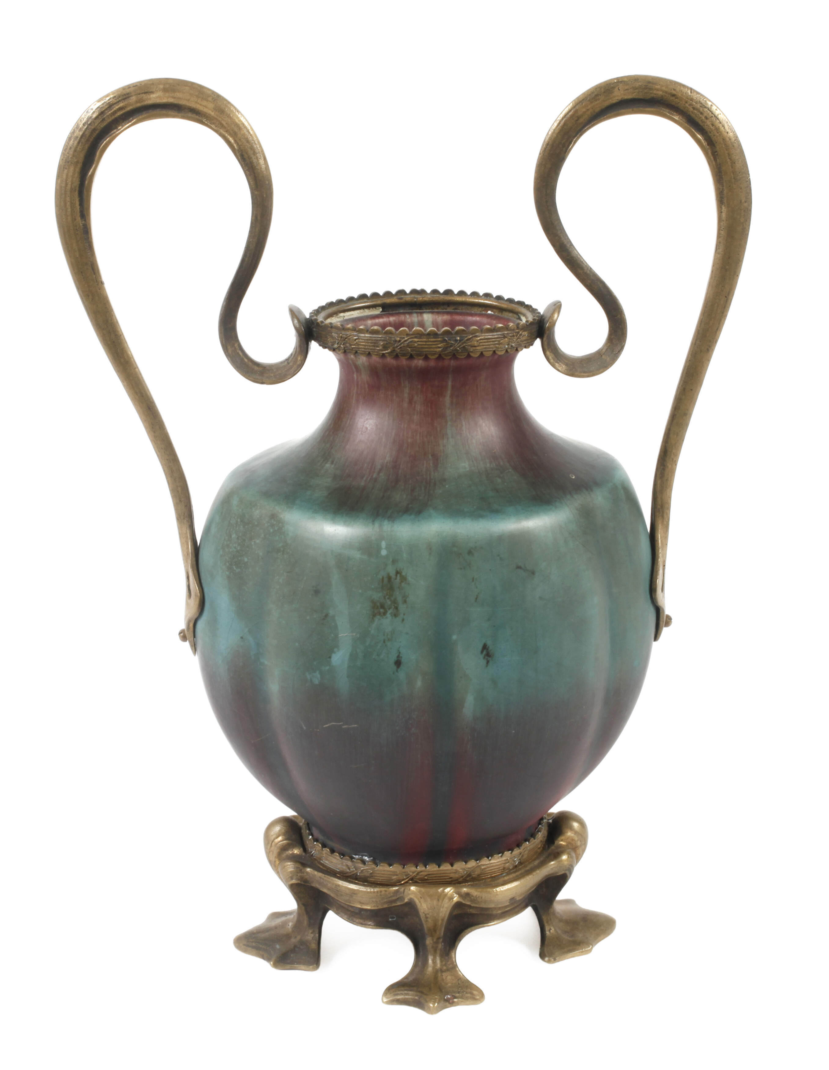 Eugene Baudin Vase mit Bronzemontur
