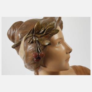Goldscheider Wien Frauenbüste "Le Cerises"