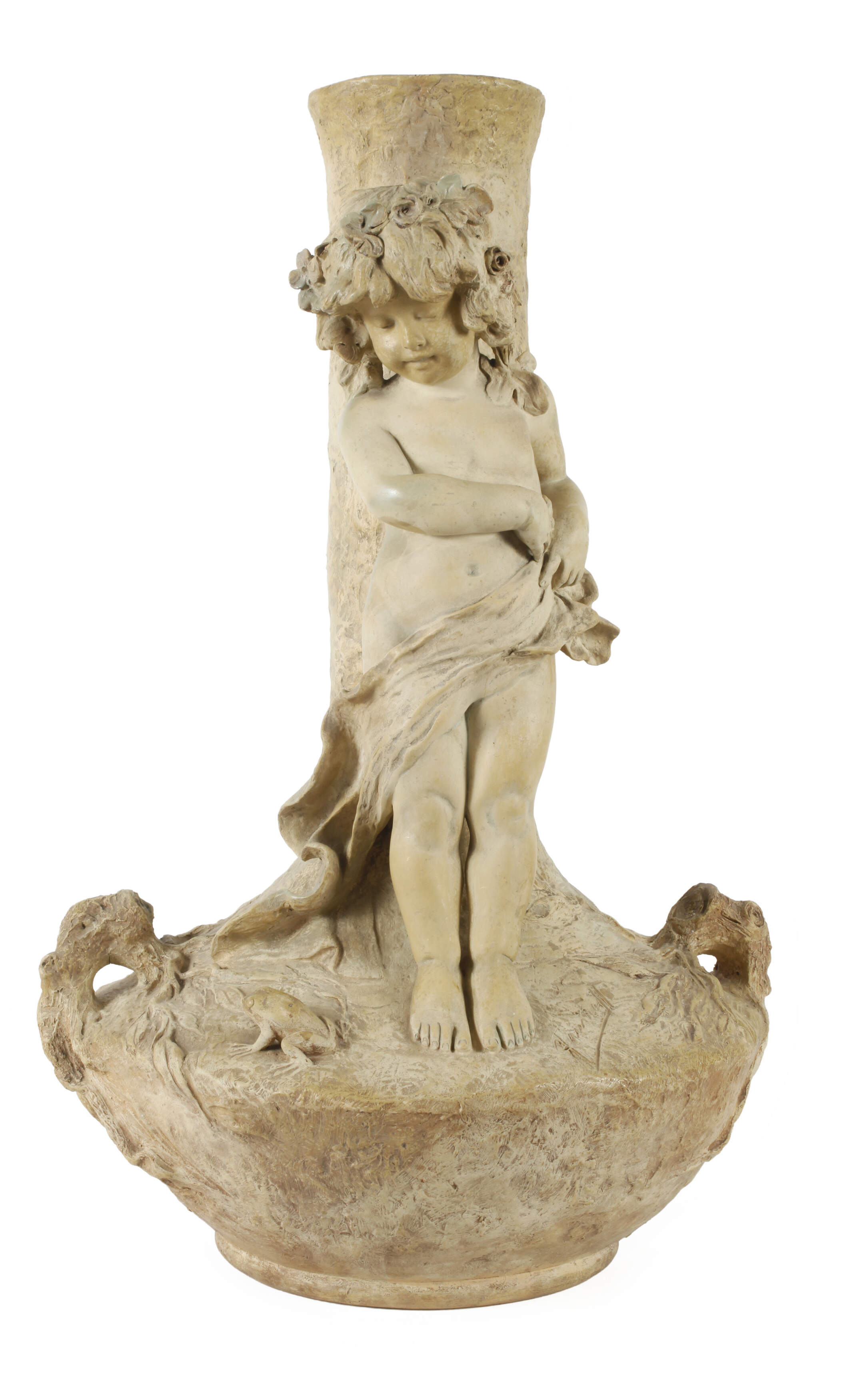 Goldscheider Wien figürliche Vase