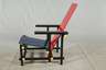 nach Gerrit Th. Rietveld, Armlehnstuhl "Red & Blue"