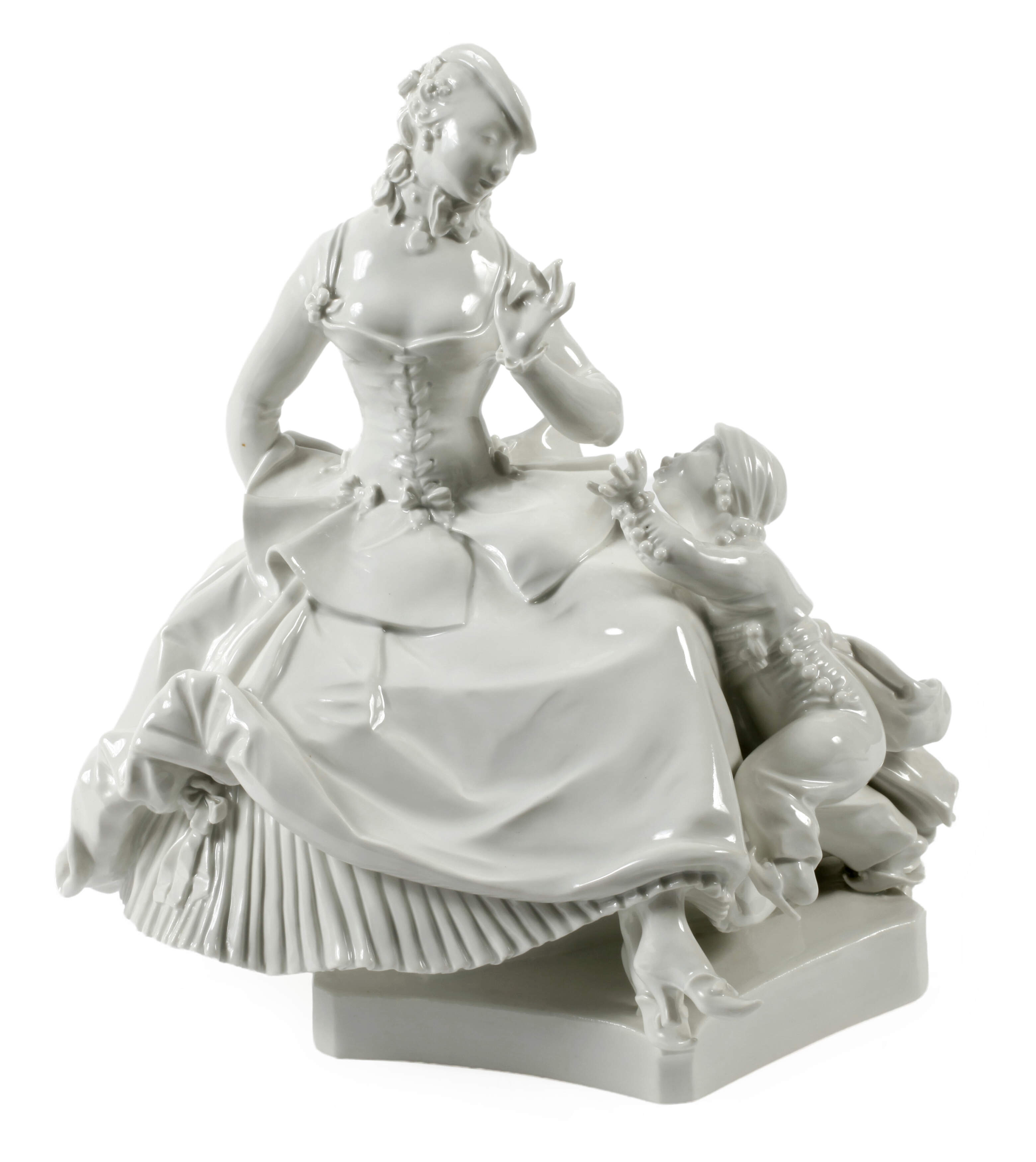 Meissen "Dame mit Mohrenkind"