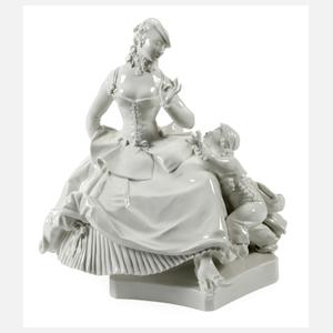 Meissen "Dame mit Mohrenkind"