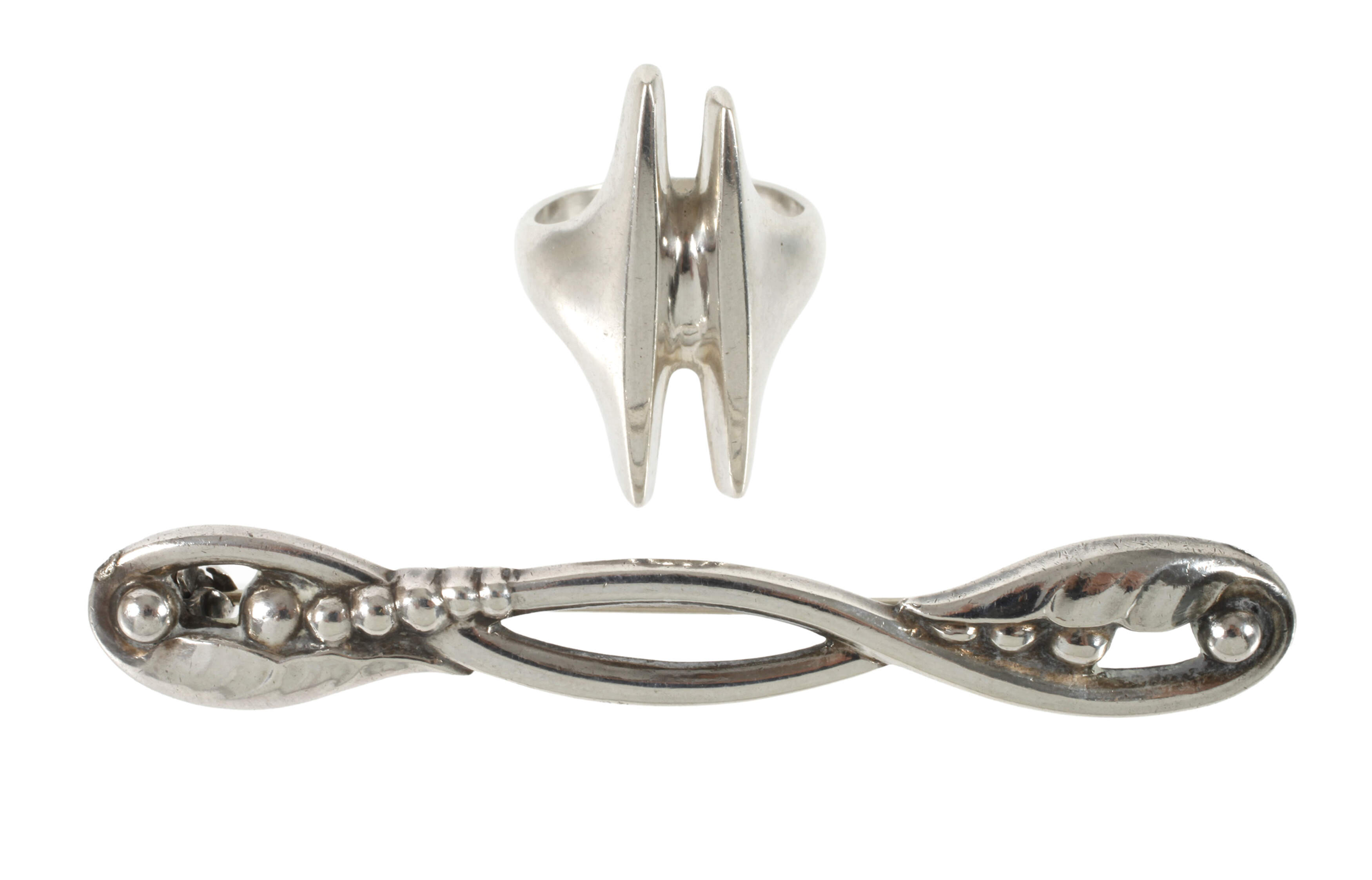 Georg Jensen Ring und Brosche