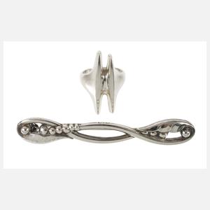 Georg Jensen Ring und Brosche