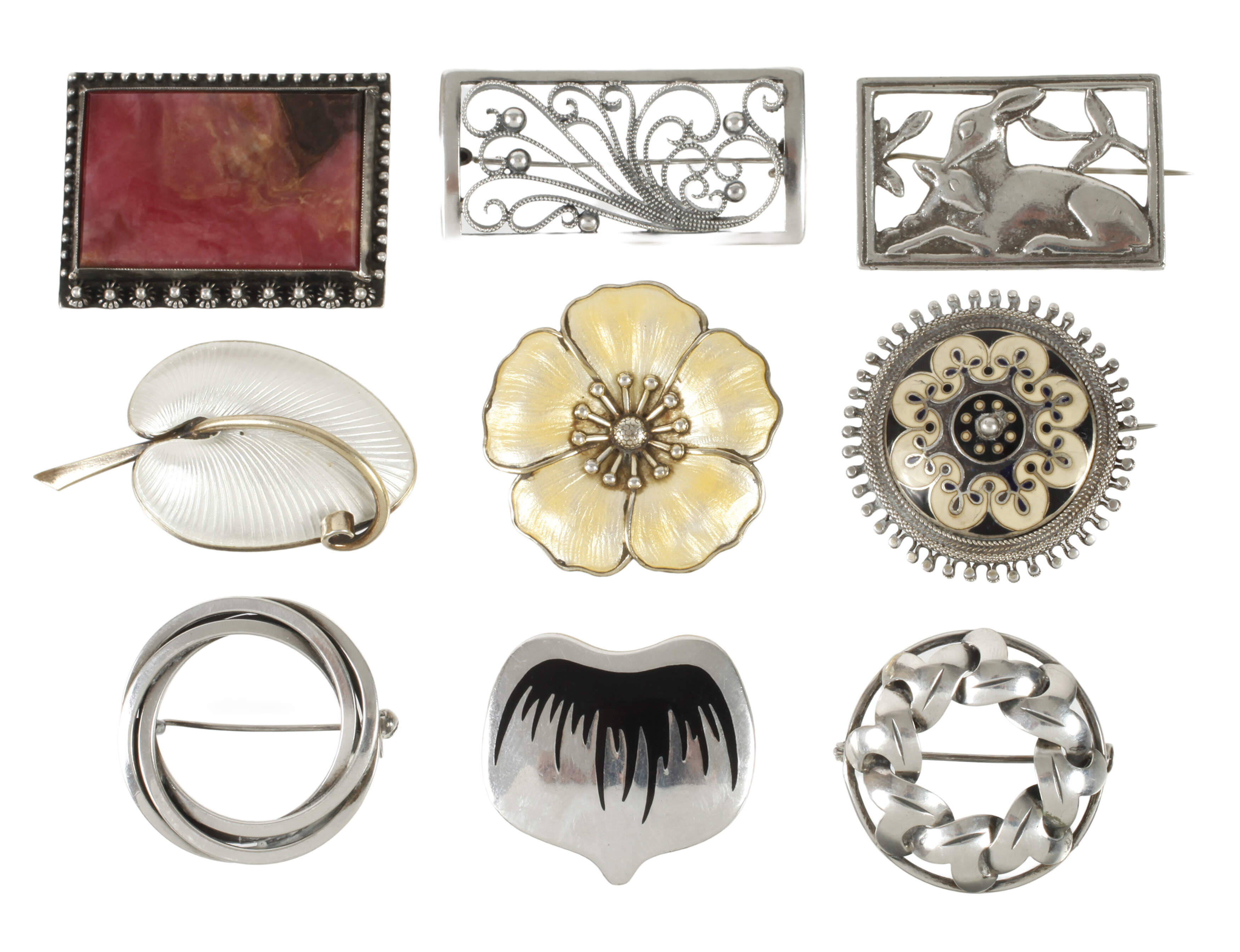 Kleine Sammlung Designbroschen