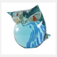 Glasobjekt Uhu als Paperweight111
