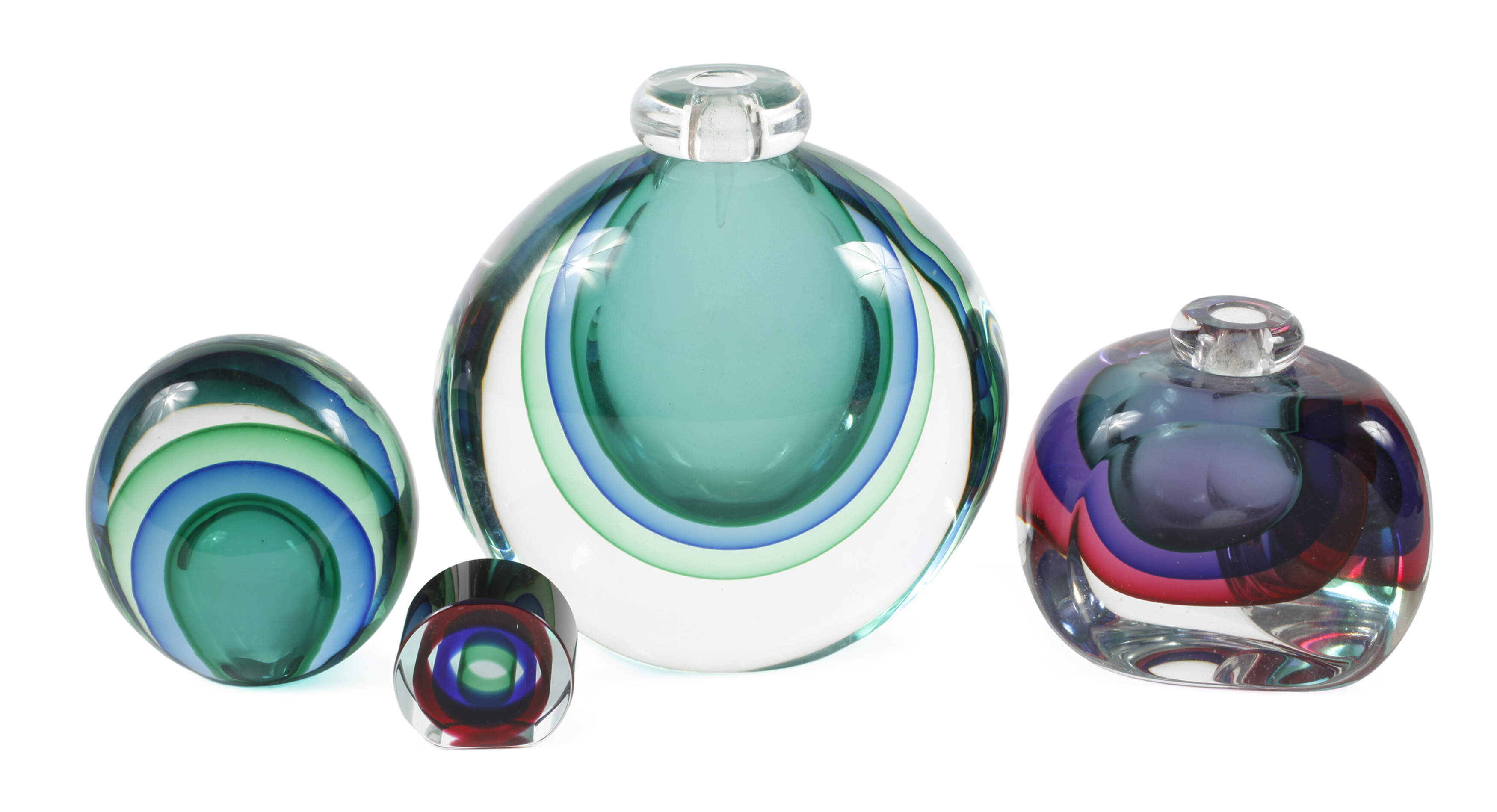 Seguso Vetri d'Arte Murano, vier Designobjekte