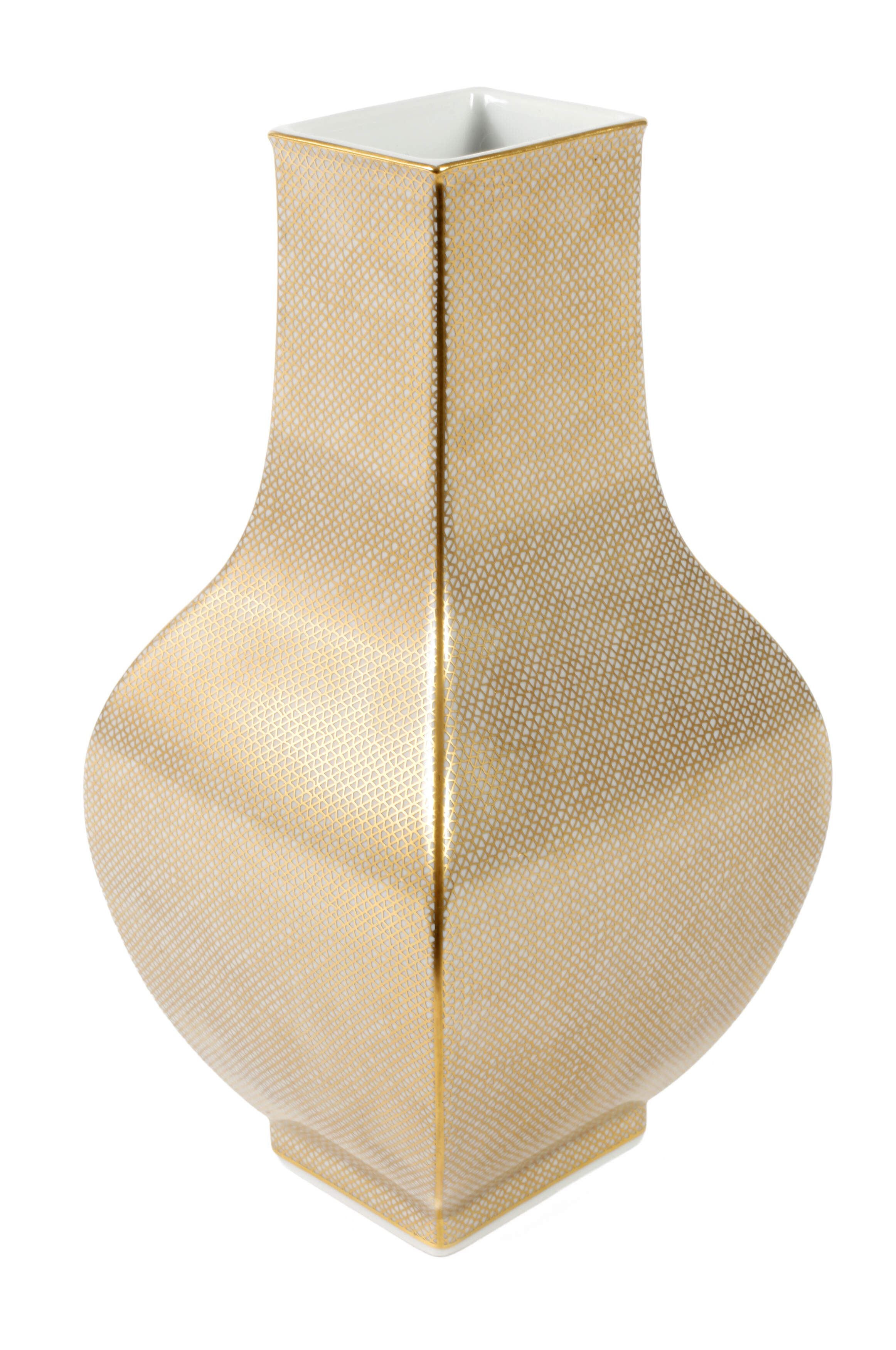 Markus Hilzinger, Vierkantvase "Mesh Gold"