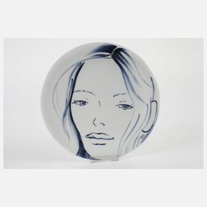 Otto Drögsler, drei Wandteller "Faces"