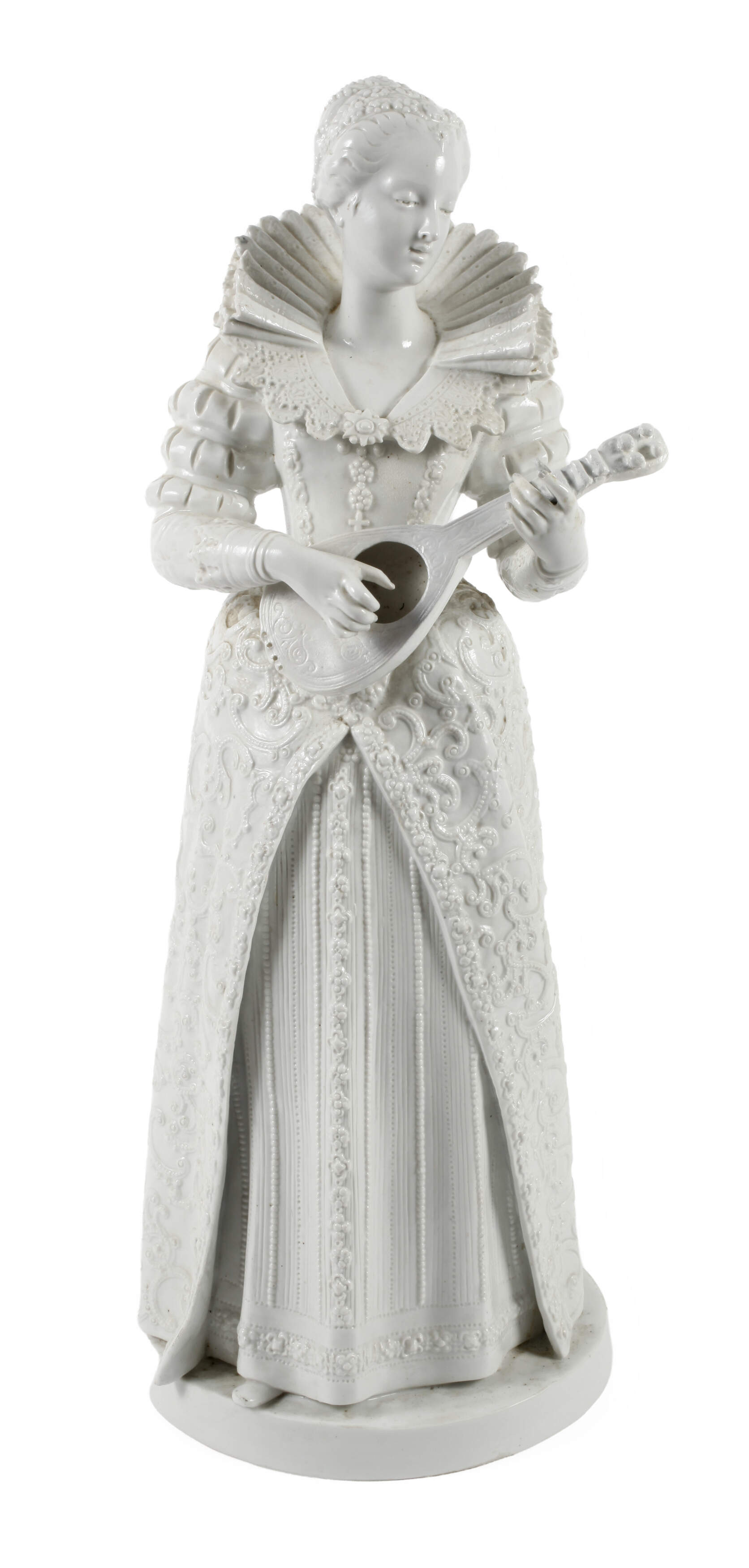 Große Edeldame mit Mandoline