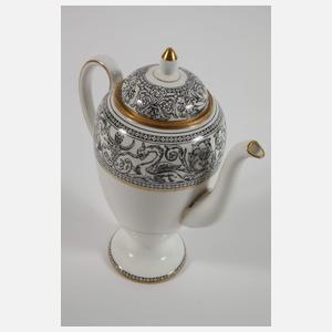 Wedgwood England Tafelservice "Florentine Black"
