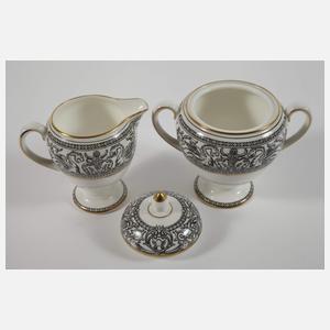 Wedgwood England Tafelservice "Florentine Black"