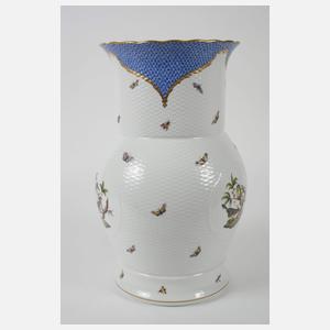 Herend Ungarn Bodenvase "Rothschild Bird Blue"