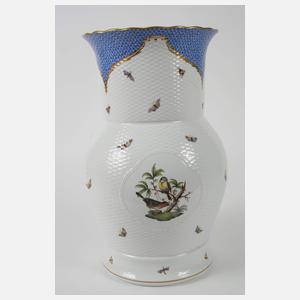 Herend Ungarn Bodenvase "Rothschild Bird Blue"