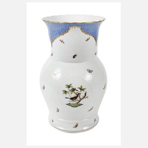 Herend Ungarn Bodenvase "Rothschild Bird Blue"