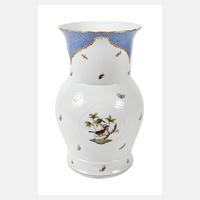 Herend Ungarn Bodenvase "Rothschild Bird Blue"111