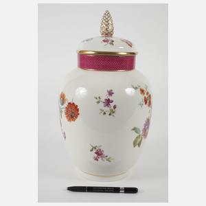 KPM Berlin Deckelvase Blumenmalerei
